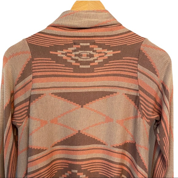 Heartloom Cardigan Sweater Size XS Aztec Southwest Print Open Front - Picture 5 of 8